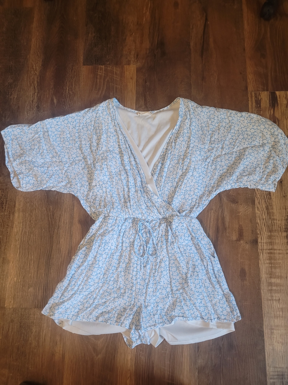 Altar'd State Light Blue & White Floral Romper - Picture 10 of 10